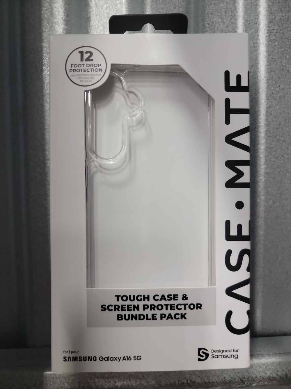 case-mate Clear Protective Phone Case (Transparent White/Gray Packaging)